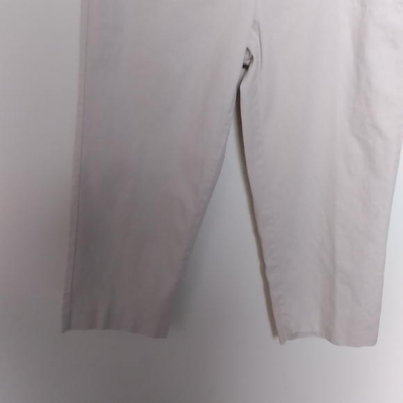 Talbots Vintage 90s Stretch Tan Pull On Capri Cropped Khaki Pants Size 4 - Picture 3 of 10